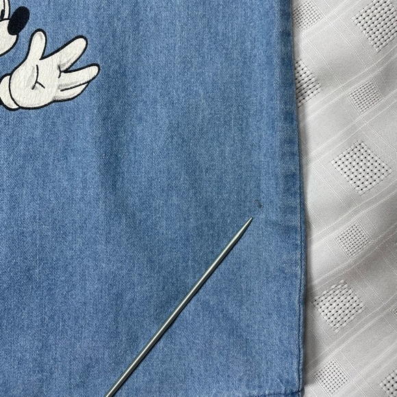 Vintage Disney Sleeveless Denim Shirt – Mickey & Friends | Size M - Picture 6 of 13